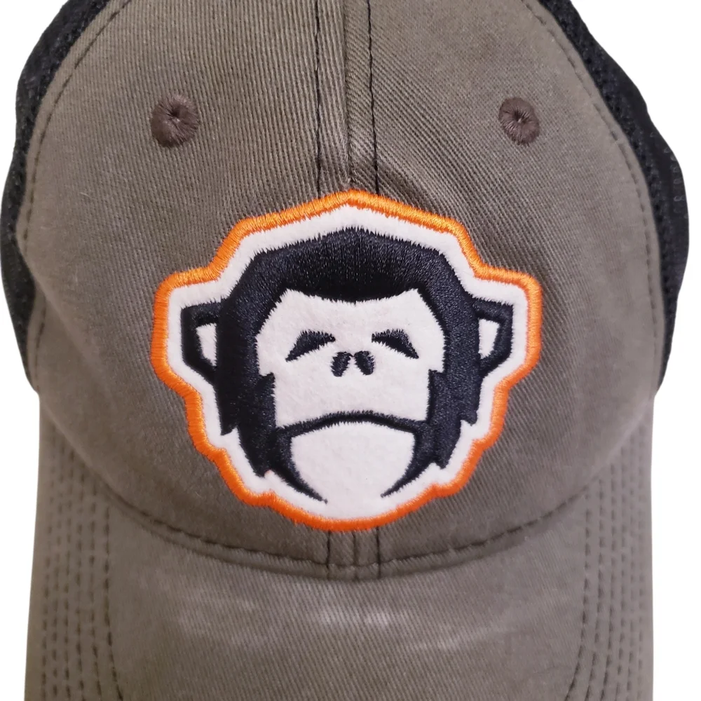 Howler Bros Monkey Patch Logo Grey &  Black Mesh Snapback Hat